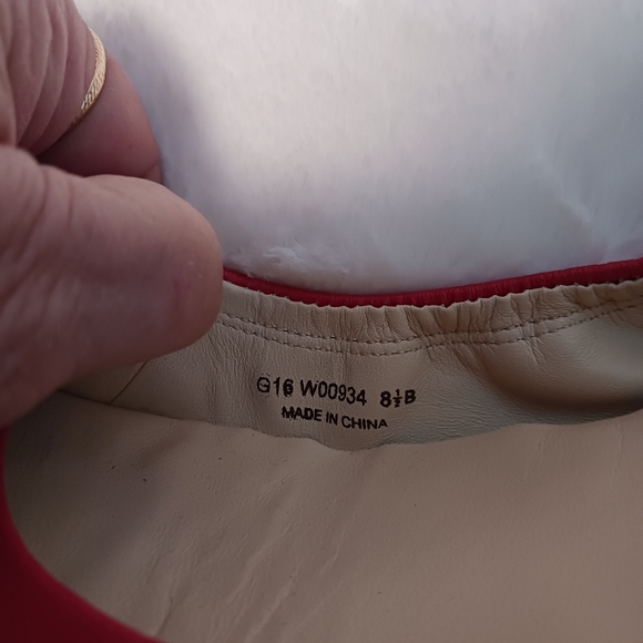 Cole Haan Orange Red Flats with Gold accent Bow detail - Picture 7 of 12